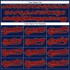 Custom Navy Red-Old Gold 3D Pattern Design Curve Solid Authentic Baseball Jersey - Image 4