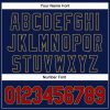 Custom Navy Red-Old Gold 3D Pattern Design Curve Solid Authentic Baseball Jersey - Image 5