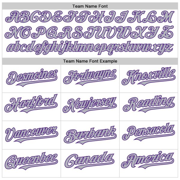Custom White Purple-Gray Line Authentic Baseball Jersey - Image 4