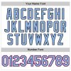 Custom White Light Blue Black-Pink 3D Pattern Design Gradient Style Twinkle Star Authentic Baseball Jersey - Image 5