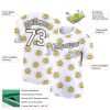 Custom White Black 3D Pattern Design Food Pizza Performance T-Shirt - Image 2