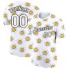 Custom White Black 3D Pattern Design Food Pizza Performance T-Shirt