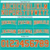 Custom Stitched Aqua Orange-White Football Pullover Sweatshirt Hoodie - Image 3