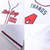 Custom White Red-Navy Baseball Jersey - Image 6