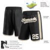 Custom Black White City Cream-Royal Authentic Basketball Shorts - Image 2