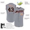 Custom Gray Black-Cream Authentic Sleeveless Baseball Jersey - Image 2