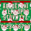 Custom Kelly Green White-Red Christmas 3D Bomber Full-Snap Varsity Letterman Jacket - Image 5