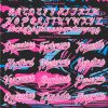 Custom Figure Pink-Light Blue 3D Pattern Design Bomber Full-Snap Varsity Letterman Jacket - Image 4