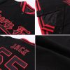Custom White Pink-Royal Leopard Print 3D Pattern Design Bomber Full-Snap Varsity Letterman Jacket - Image 2