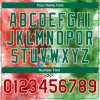 Custom Kelly Green Red-White Mexico Watercolored Splashes Grunge Design 3D Bomber Full-Snap Varsity Letterman Jacket - Image 5