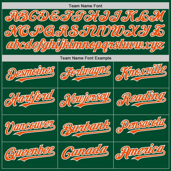 Custom Kelly Green Orange-White Bomber Full-Snap Varsity Letterman Hoodie Jacket - Image 4