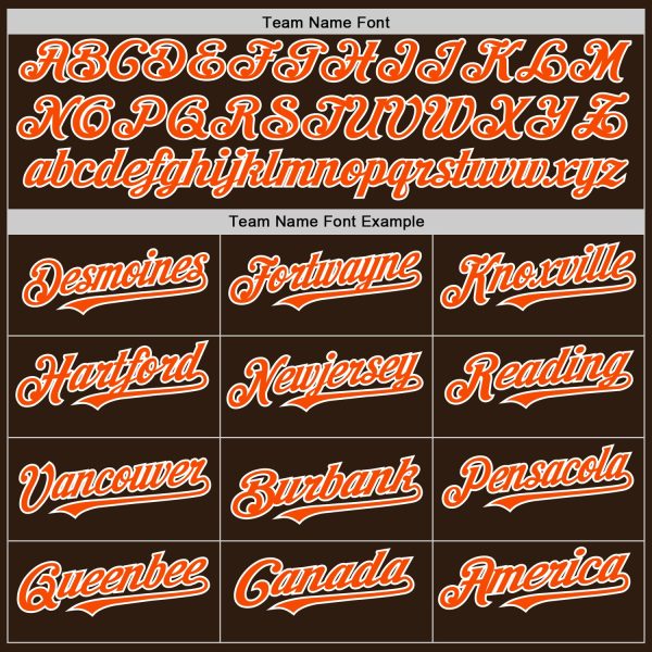 Custom Brown Orange-White Bomber Full-Snap Varsity Letterman Hoodie Jacket - Image 4
