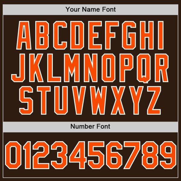 Custom Brown Orange-White Bomber Full-Snap Varsity Letterman Hoodie Jacket - Image 5