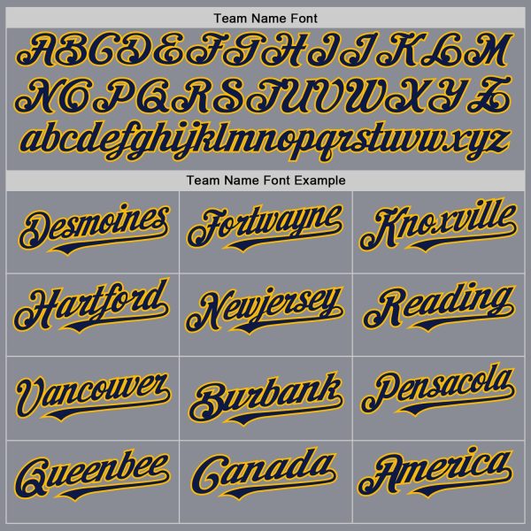 Custom Gray Navy-Gold Bomber Full-Snap Varsity Letterman Two Tone Hoodie Jacket - Image 4
