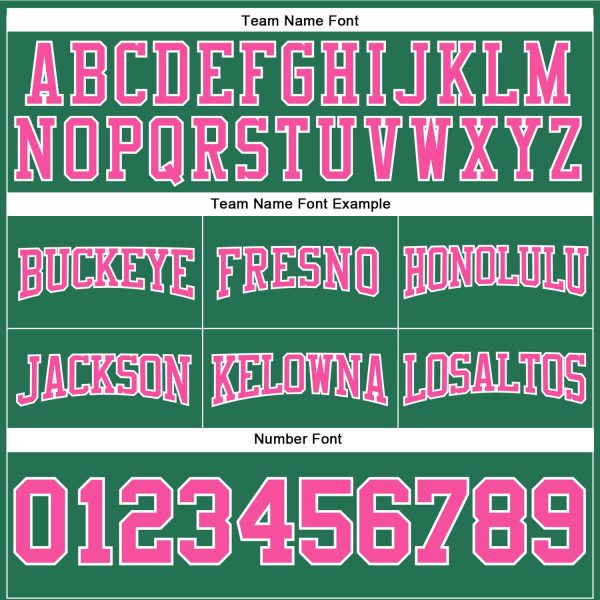 Custom Stitched Kelly Green Pink-White Football Pullover Sweatshirt Hoodie - Image 3