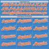 Custom Powder Blue Orange-White Authentic Sleeveless Baseball Jersey - Image 3