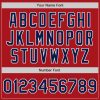 Custom Red Navy-White Two-Button Unisex Softball Jersey - Image 5