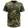 Custom Camo Olive-Black Salute To Service Two-Button Unisex Softball Jersey - Image 2