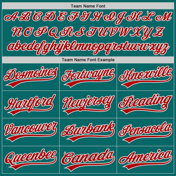 Custom Teal Red-White Two-Button Unisex Softball Jersey - Image 4