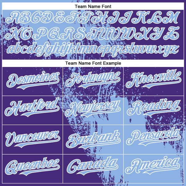 Custom Light Blue Purple-White 3D Pattern Abstract Brush Stroke Two-Button Unisex Softball Jersey - Image 4