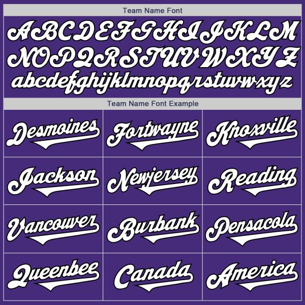 Custom Purple White-Black Authentic Two Tone Baseball Jersey - Image 4