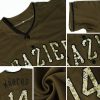 Custom Olive Camo-Black Authentic Salute To Service Baseball Jersey - Image 6